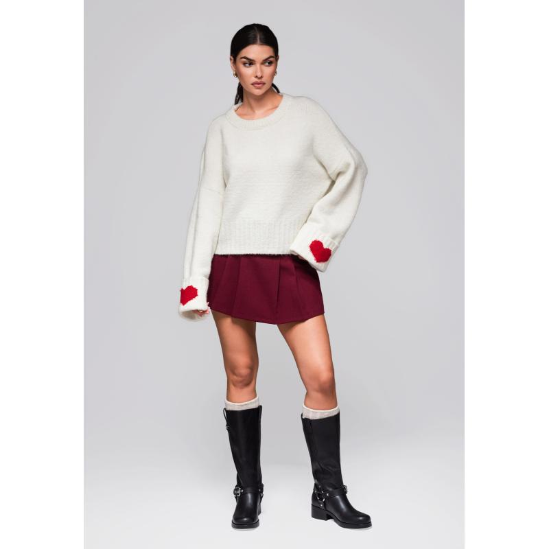 Dámský svetr LW-SWSW-0100 - bílý