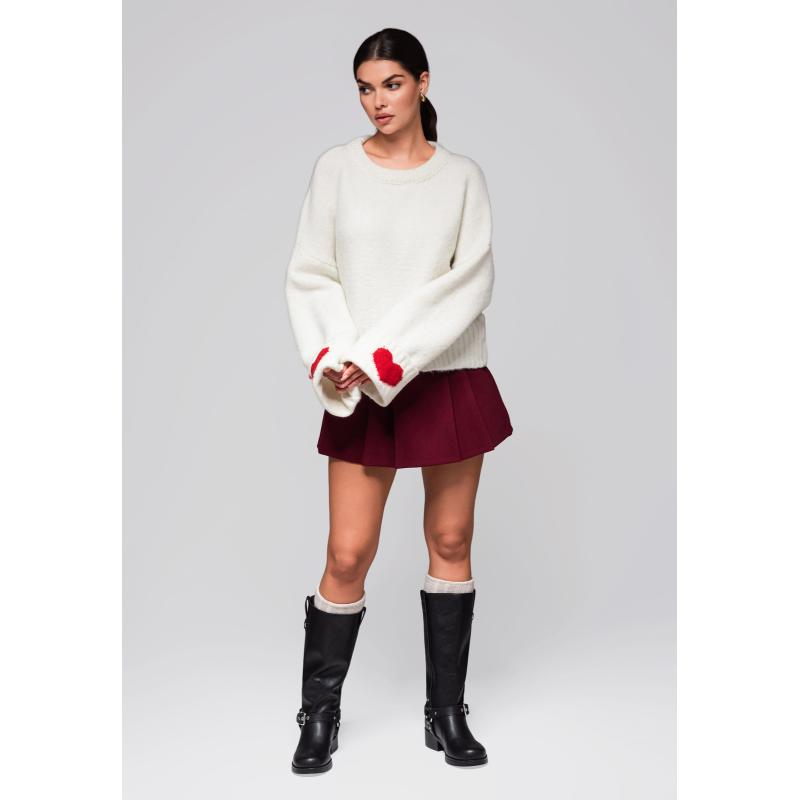 Dámský svetr LW-SWSW-0100 - bílý