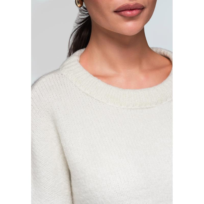 Dámský svetr LW-SWSW-0100 - bílý