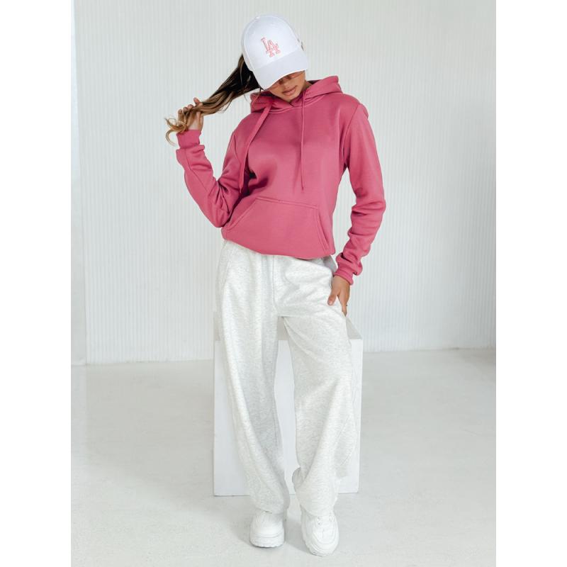 Dámska mikina s kapucňou BASIC, fuchsiová BY1394