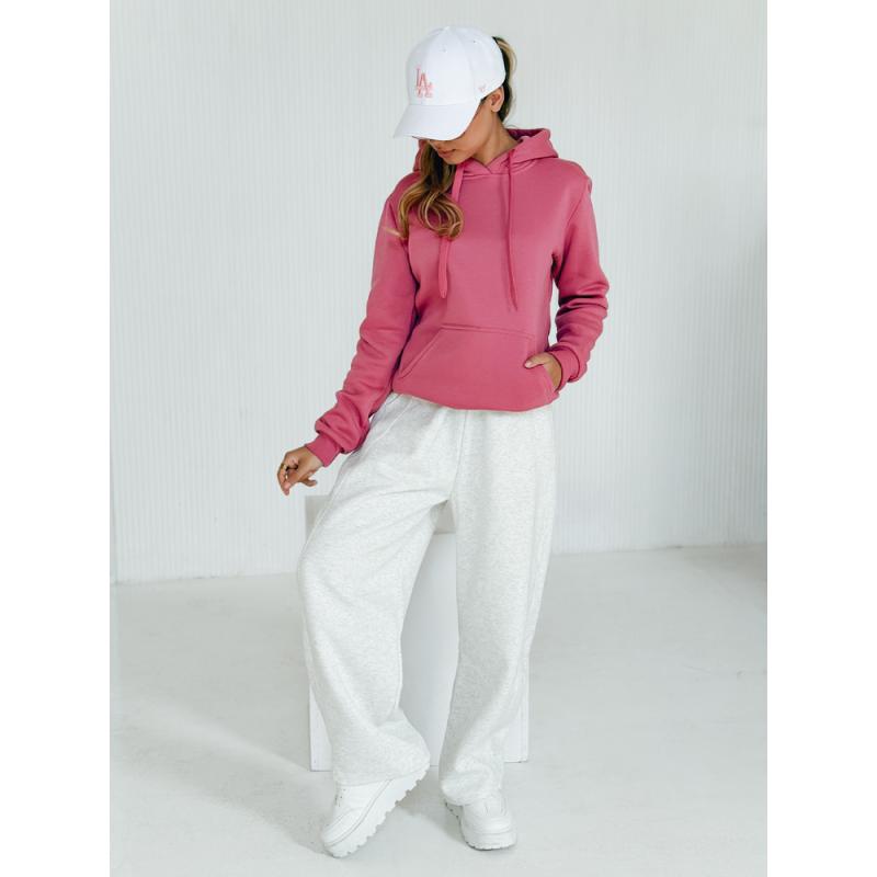 Dámska mikina s kapucňou BASIC, fuchsiová BY1394