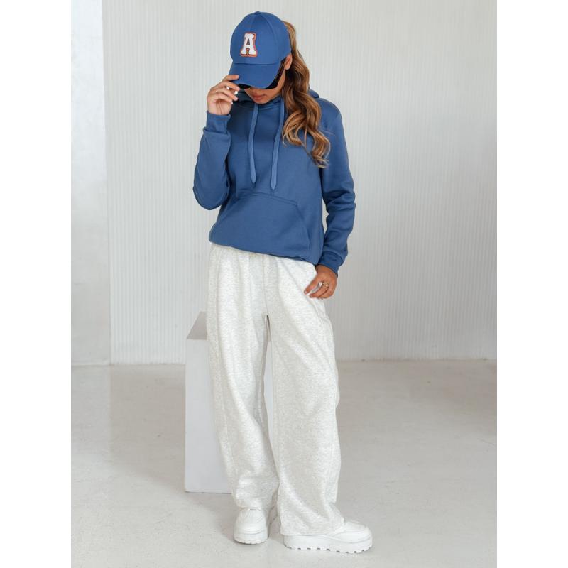 Dámska mikina s kapucňou BASIC, modrá BY1395