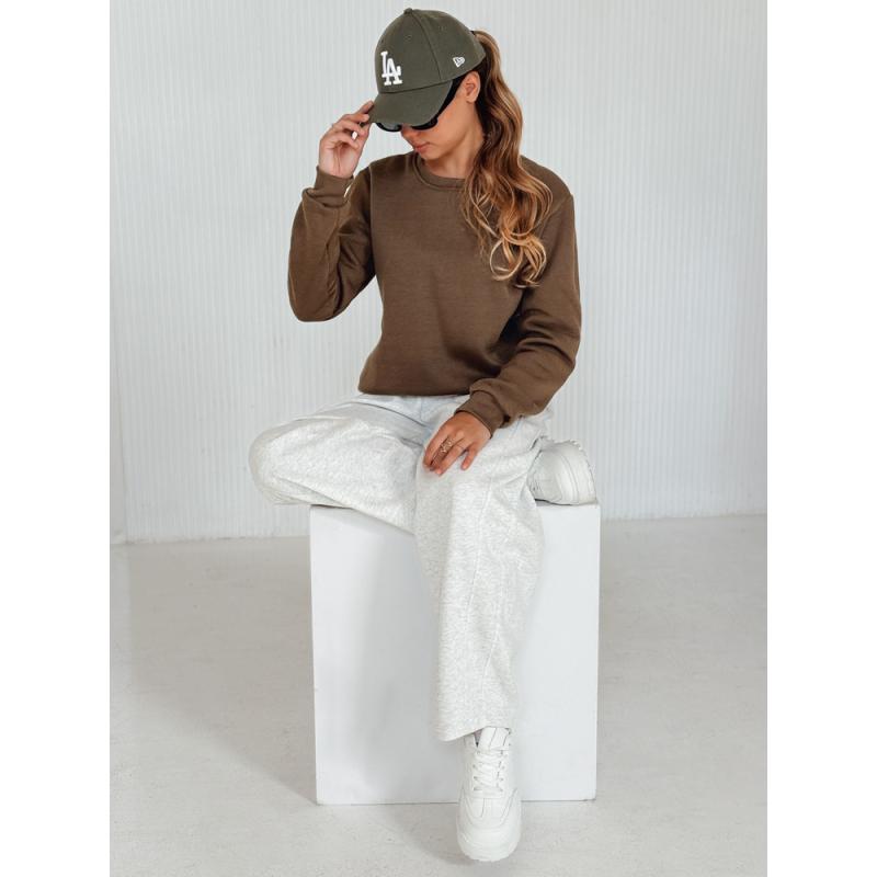 Női pulóver FASHION II, sötétbarna