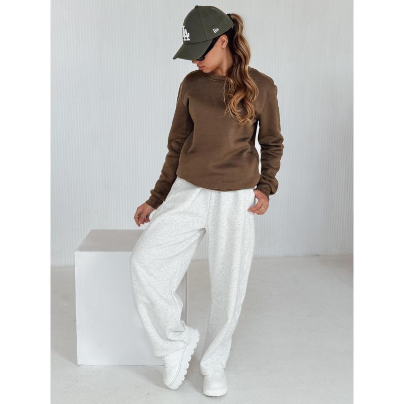 Női pulóver FASHION II, sötétbarna