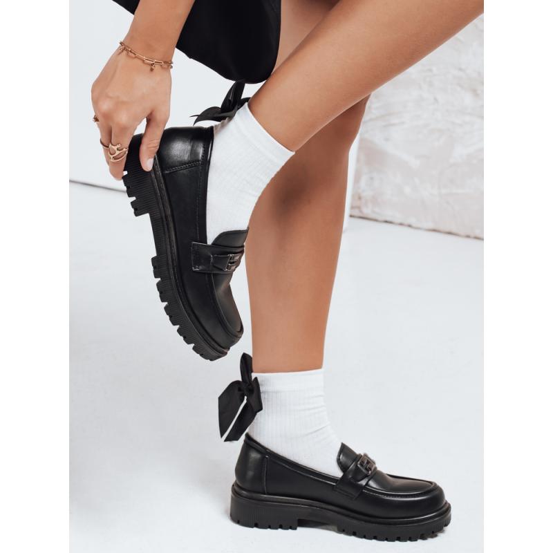 Dámske semišové mokasíny, čierne