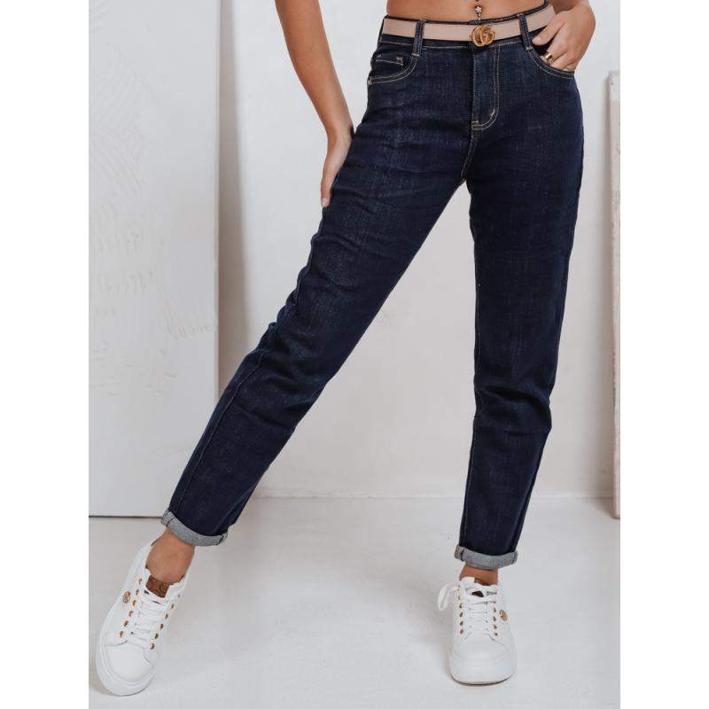 Dámské džíny mom fit, tmavě modré