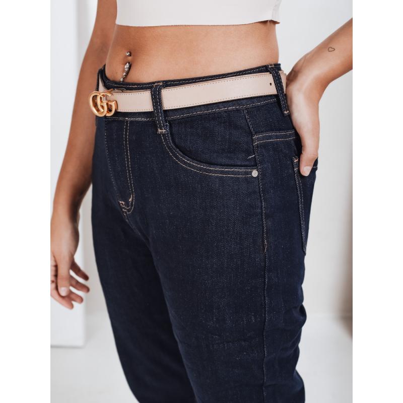 Dámské džíny mom fit, tmavě modré