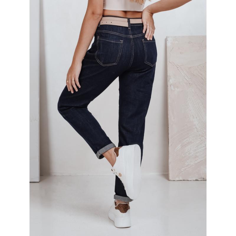 Dámské džíny mom fit, tmavě modré