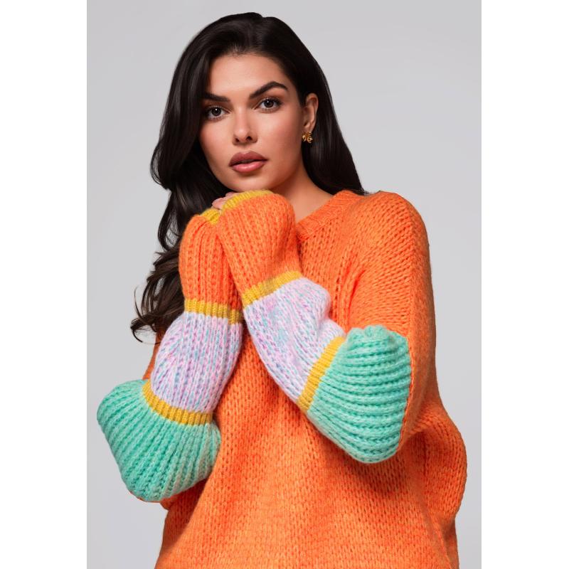Dámský svetr LW-SWSW-0107 - oranžový