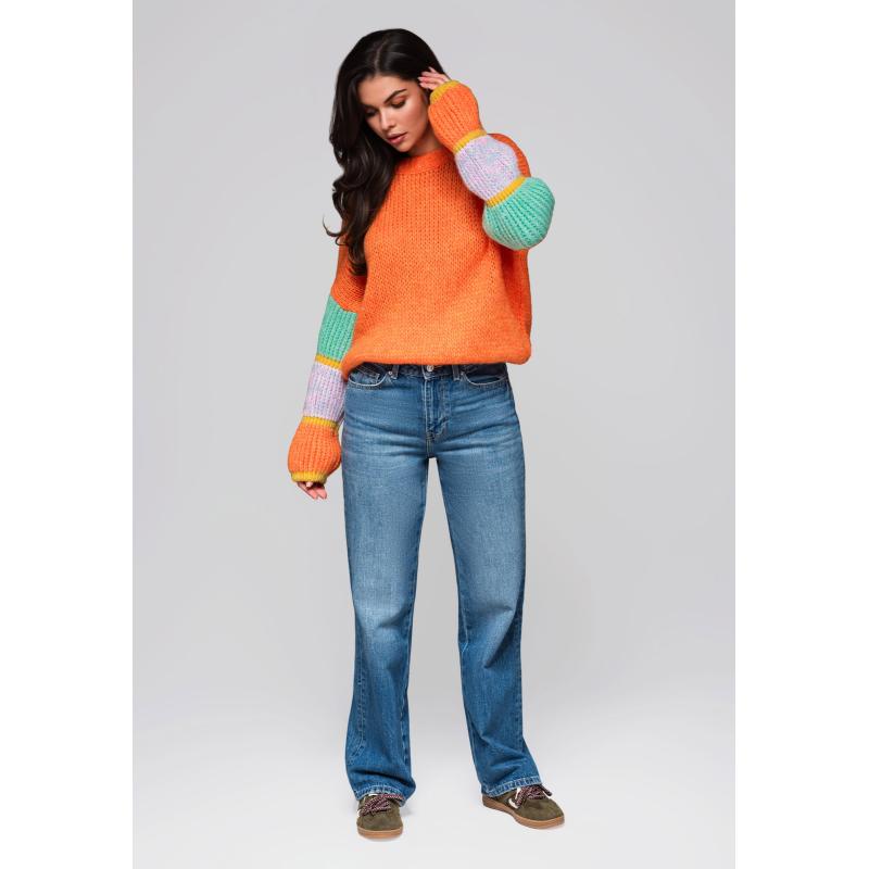 Dámský svetr LW-SWSW-0107 - oranžový
