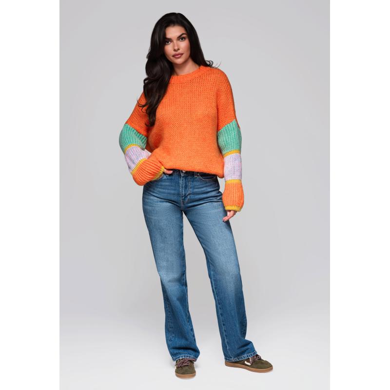 Dámský svetr LW-SWSW-0107 - oranžový