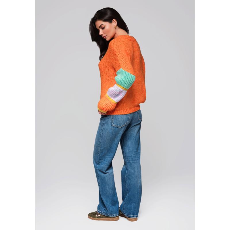 Dámský svetr LW-SWSW-0107 - oranžový