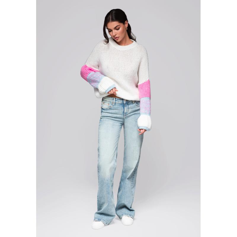 Női pulóver LW-SWSW-0107 - krém