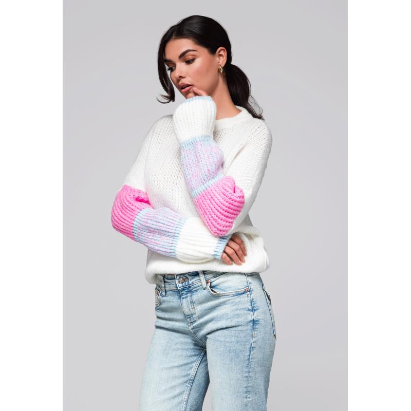 Női pulóver LW-SWSW-0107 - krém