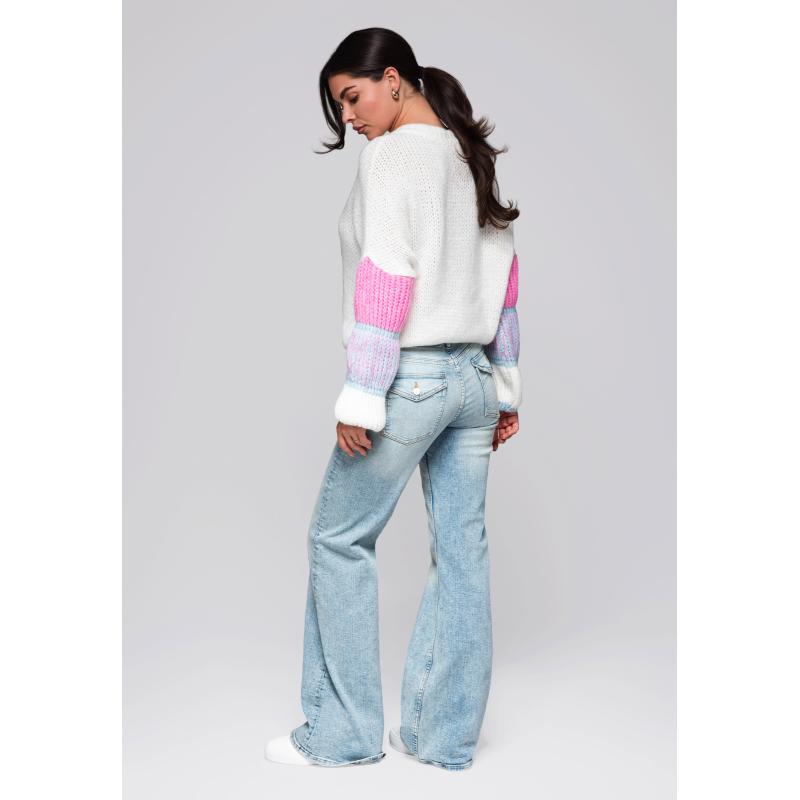 Női pulóver LW-SWSW-0107 - krém