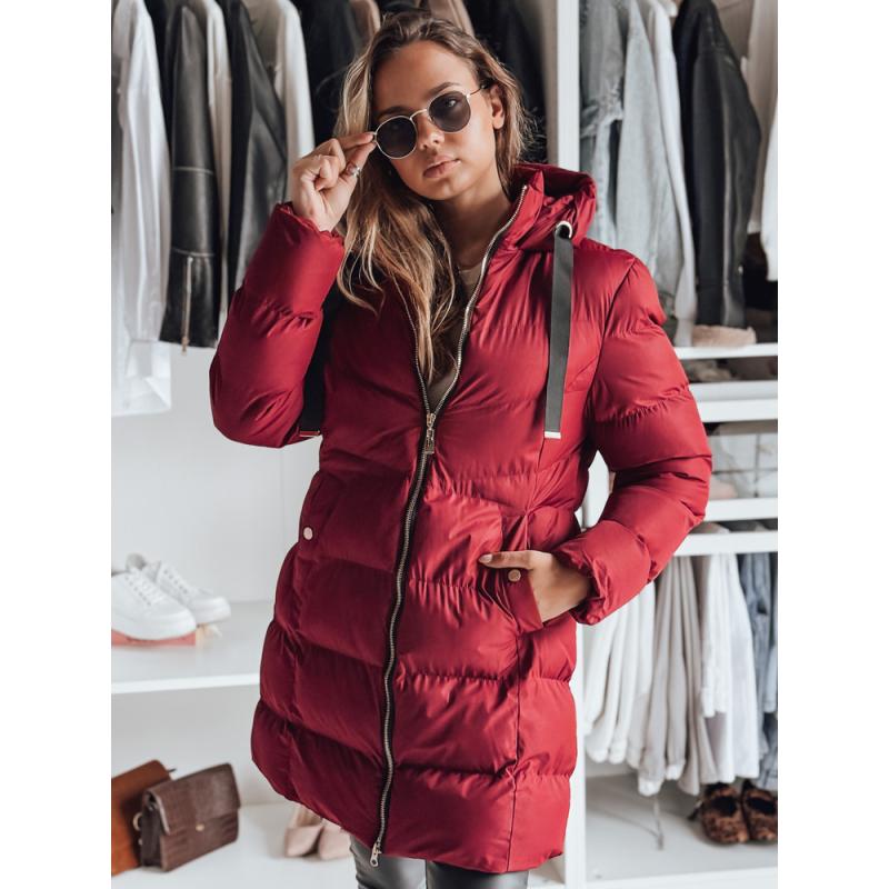 Dámská zimní bunda s kapucí GABRIELLE vínová