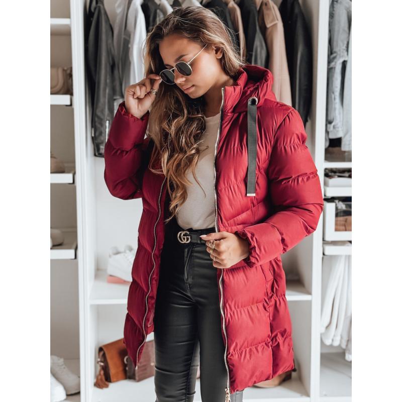 Dámská zimní bunda s kapucí GABRIELLE vínová