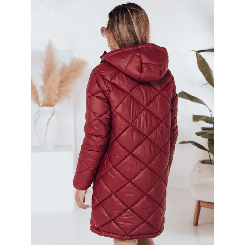 Dámská zimní bunda SNOWVIBE bordó prošívaná