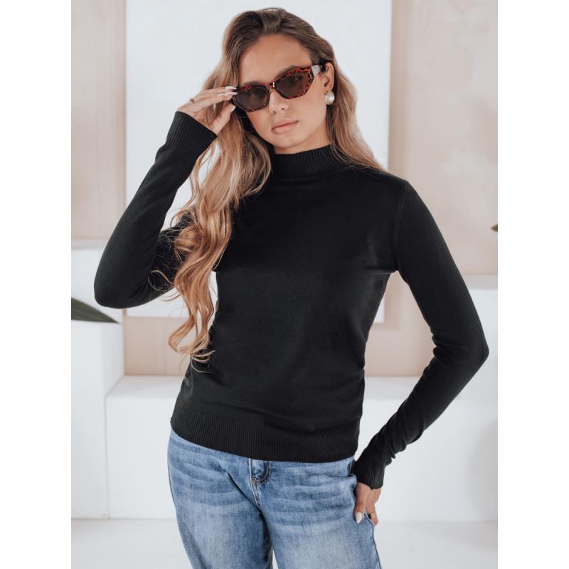 Dámska roláková mikina TARLENA, čierna