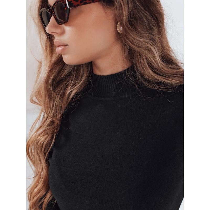 Dámska roláková mikina TARLENA, čierna