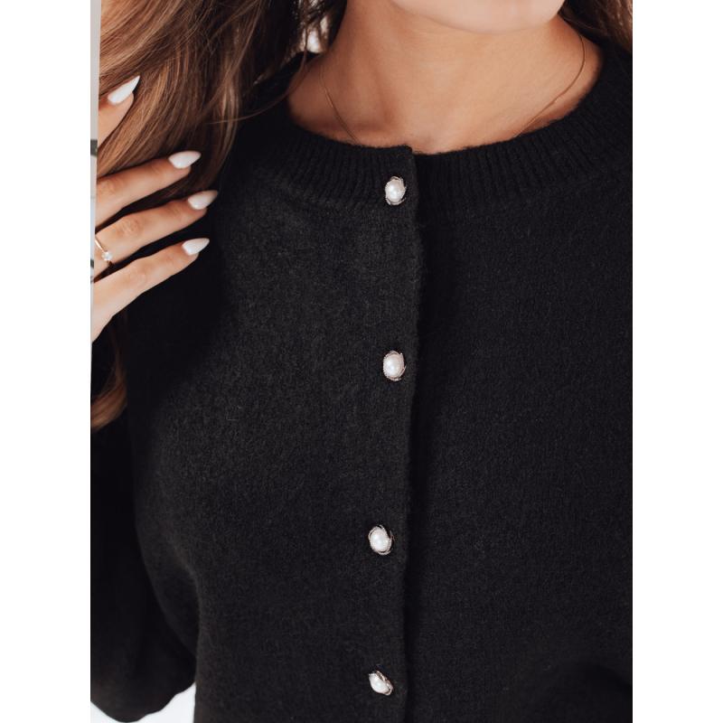 Dámska mikina SELINA na gombíky, čierna