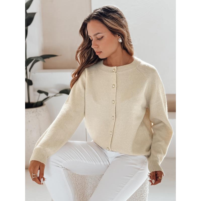 Dámska mikina SELINA na gombíky, ecru