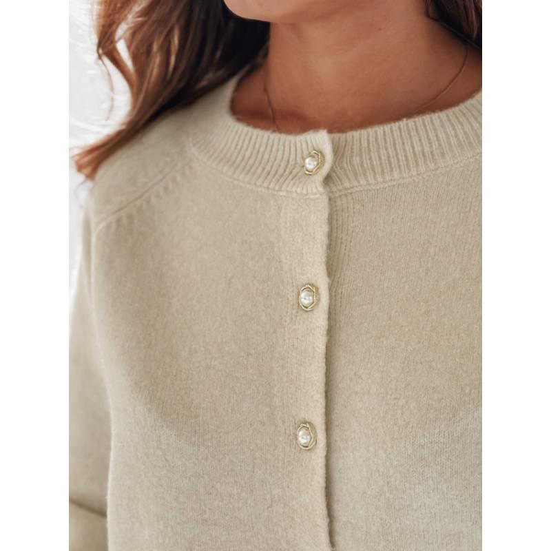 Dámska mikina SELINA na gombíky, ecru