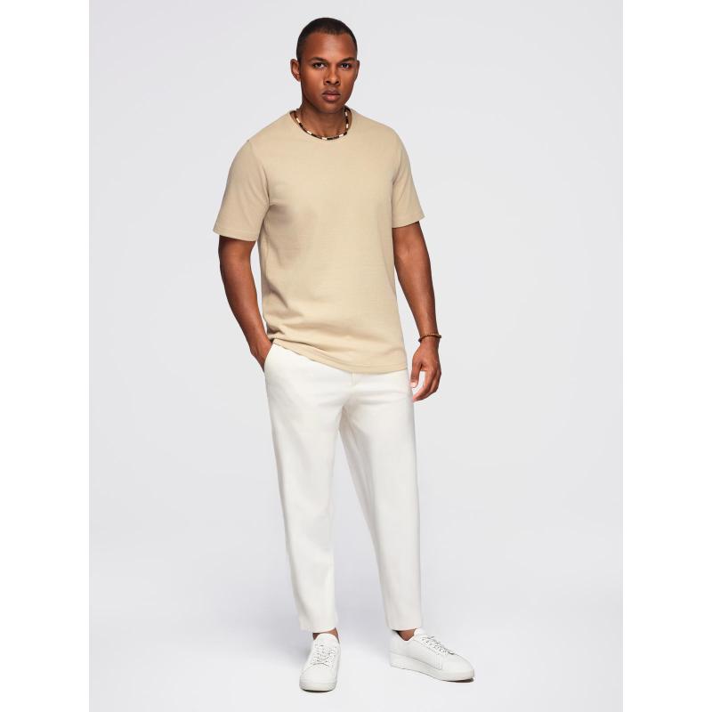 Férfi kötött ing texturált szövéssel – olíva V1 OM-TSCT-0253