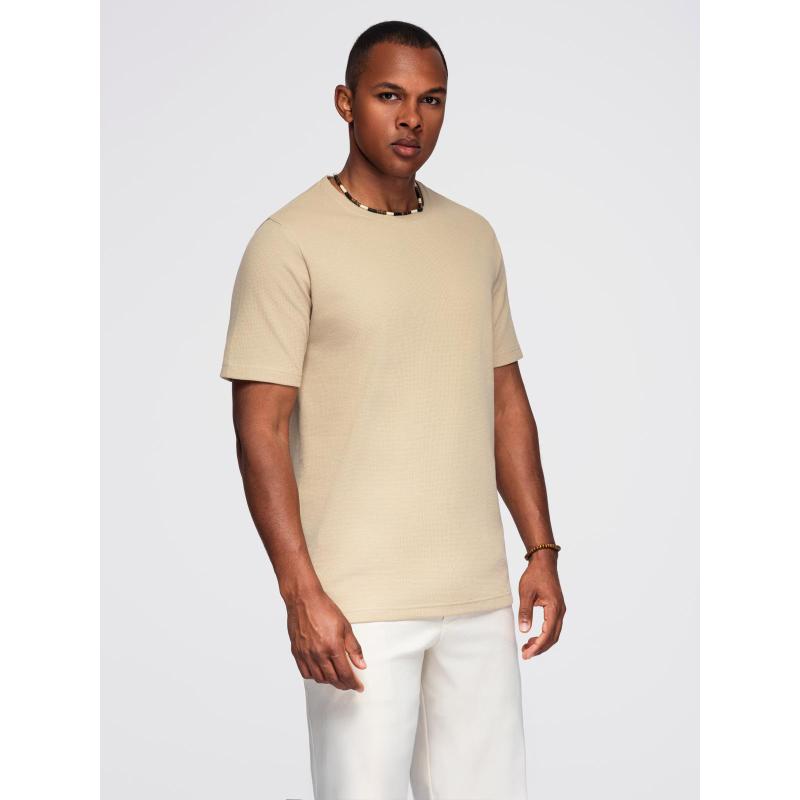 Férfi kötött ing texturált szövéssel – olíva V1 OM-TSCT-0253