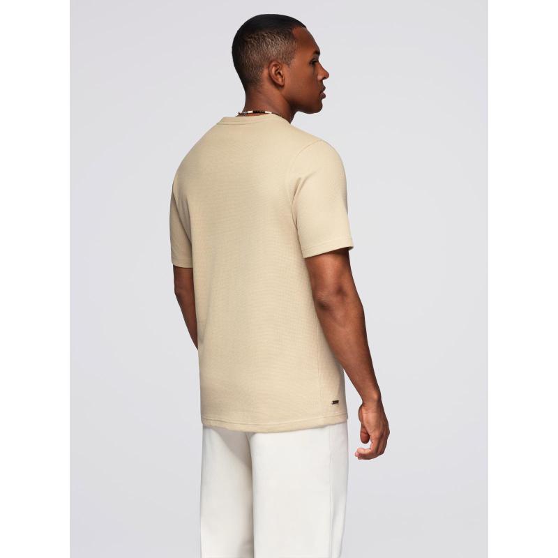 Férfi kötött ing texturált szövéssel – olíva V1 OM-TSCT-0253