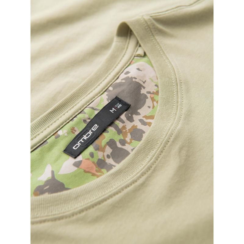 Pánské bavlněné tričko s potištěnou kapsou – světle šedé V2 OM-TSPT-0227