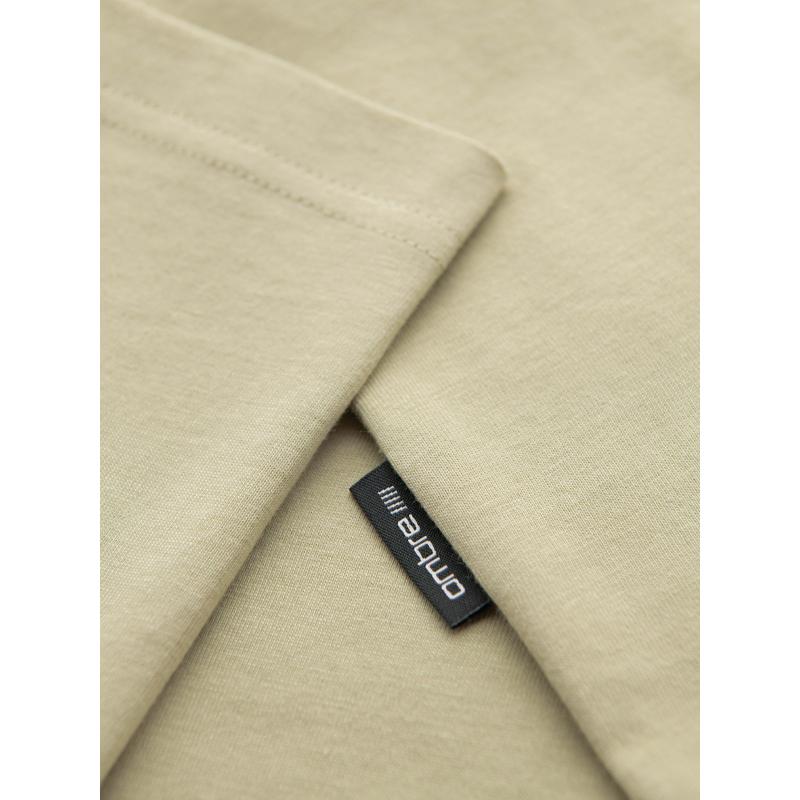 Pánské bavlněné tričko s potištěnou kapsou – světle šedé V2 OM-TSPT-0227