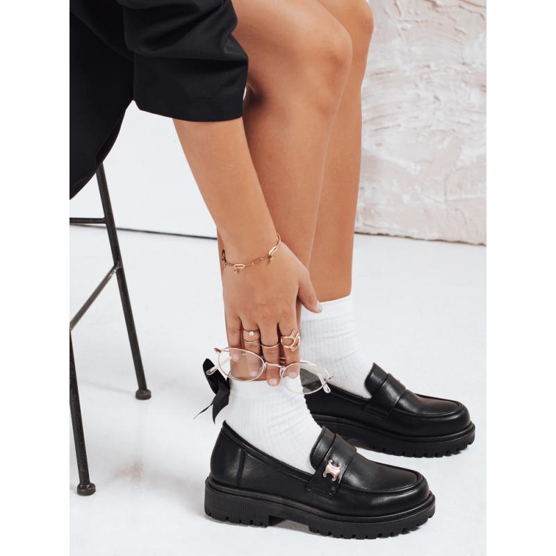 Dámske čierne mokasíny