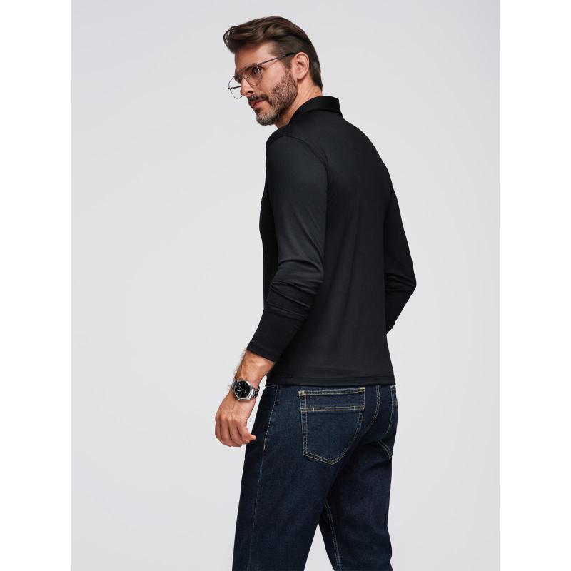 Férfi pamut póló nyomtatott zsebbel – világosszürke V2 OM-TSPT-0227