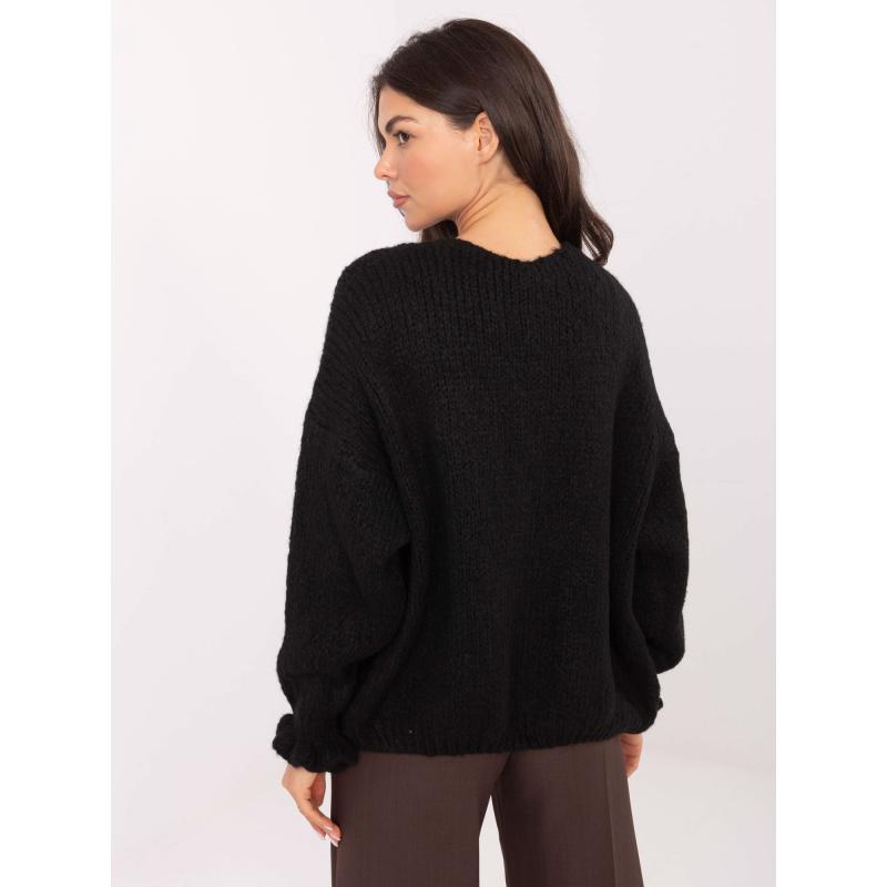 Fekete kardigán volánokkal az ujjakon RUE PARIS