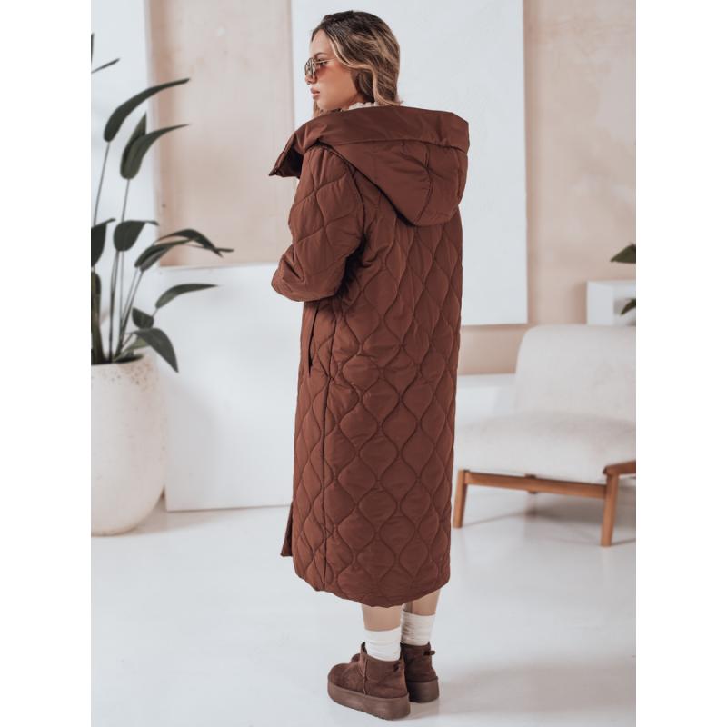 Dámska prešívaná zimná bunda LIKEMIRA, hnedá