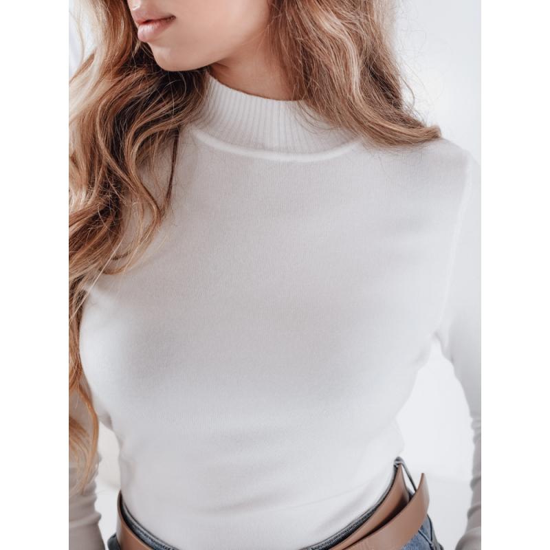 Dámský svetr s polorolákem TARLENA bílý