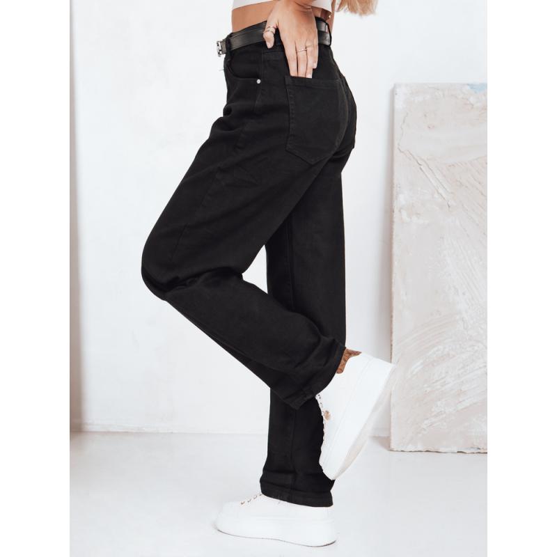 Dámské široké džíny černé