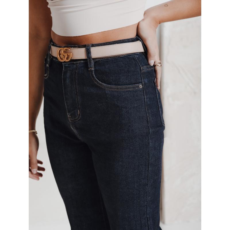 Női széles szárú farmer, kék