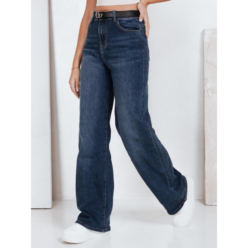 Női széles szárú farmer, kék