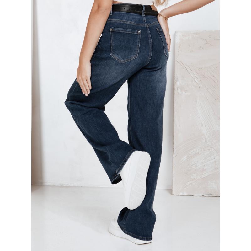 Női széles szárú farmer, kék