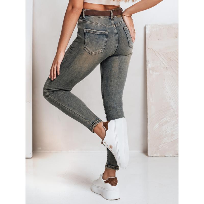 Női skinny farmer övvel, kék