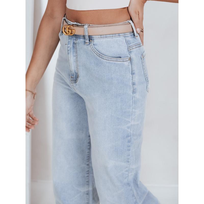 Női széles szárú farmer, kék