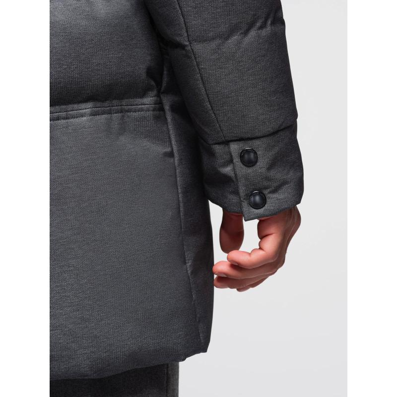 Pánská motorkářská bunda se strukturovaným střihem a stojáčkem – tmavě zelená V3 OM-JANP-0229