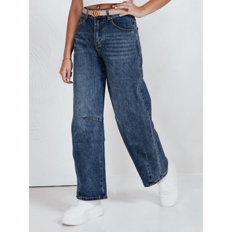 Női széles szárú farmer, kék