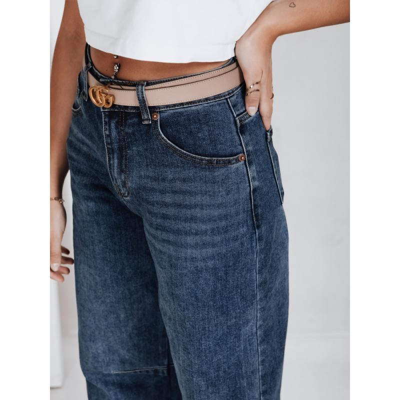 Női széles szárú farmer, kék