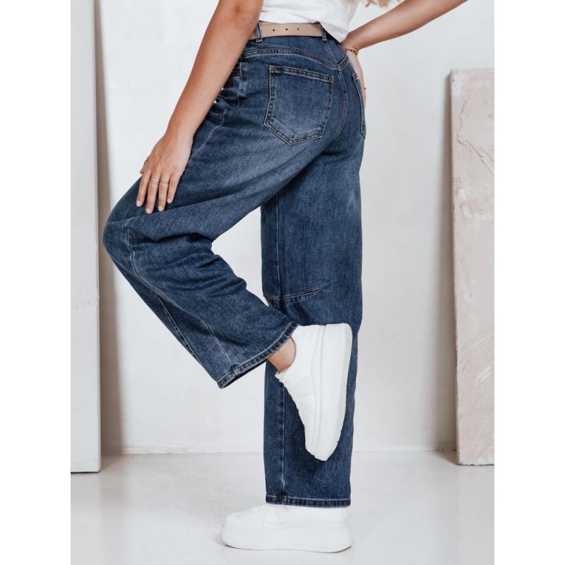 Női széles szárú farmer, kék