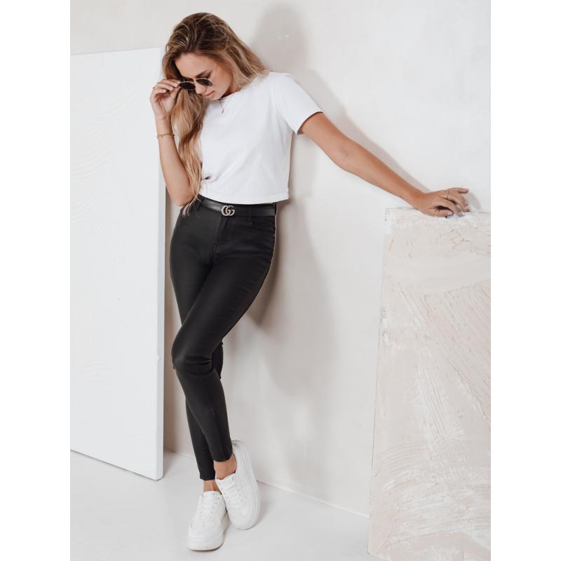 Női viaszos nadrág fekete