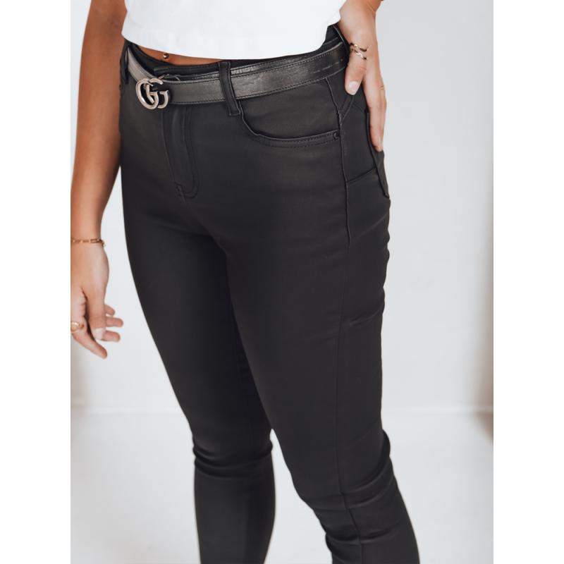 Női viaszos nadrág fekete