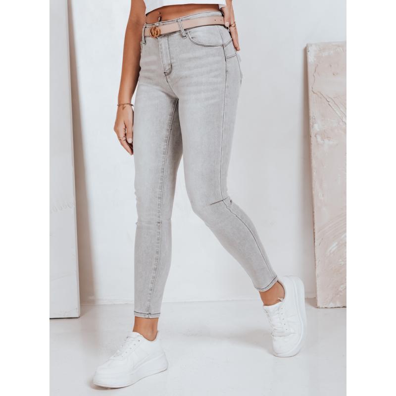 Dámské push up džíny šedé
